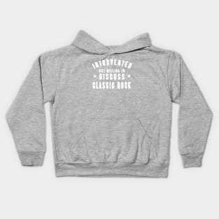 Introverted Except Classic Rock Kids Hoodie